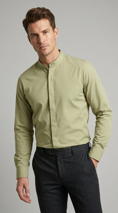 Banded Collar Shirts