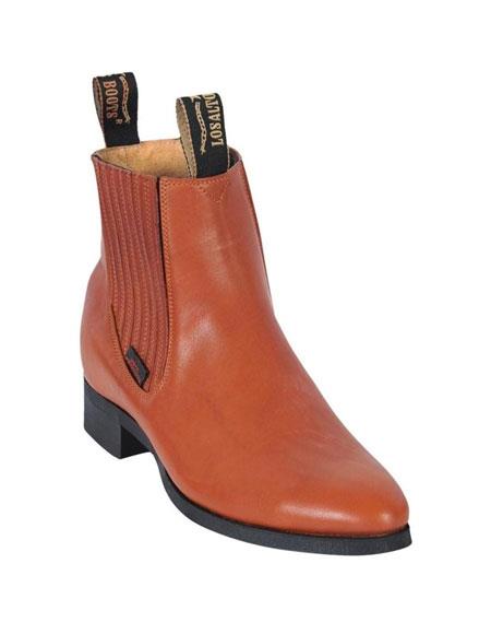 Pate Los Altos Boots Men's Charro Botin Short Ankle Deer Leather Boots main image 0