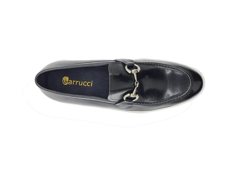 Carrucci Horse Bit Fashion Leather Sneaker Loafer