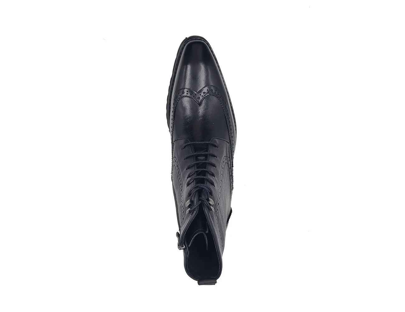 Carrucci Hudson Black Wingtip Lug Sole Boot