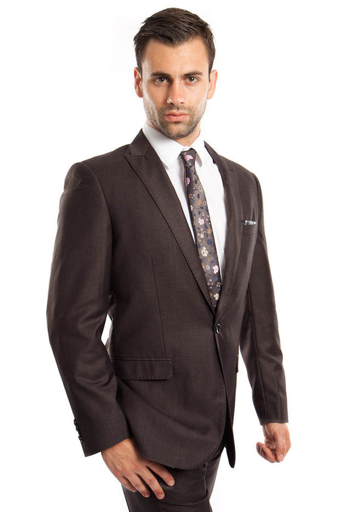 Men's Slim Fit Grey Suit by Tazzio Suits