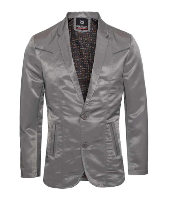 Men's Western Grey Blazer Slim Fit Steel Gray Sport Coat for Weddings, Business & Formal Events (Copy)