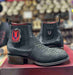 Vestigium Python Nubuck Exotic Ankle Boots Black - Black