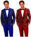 Men's blue and red sequin blazers
