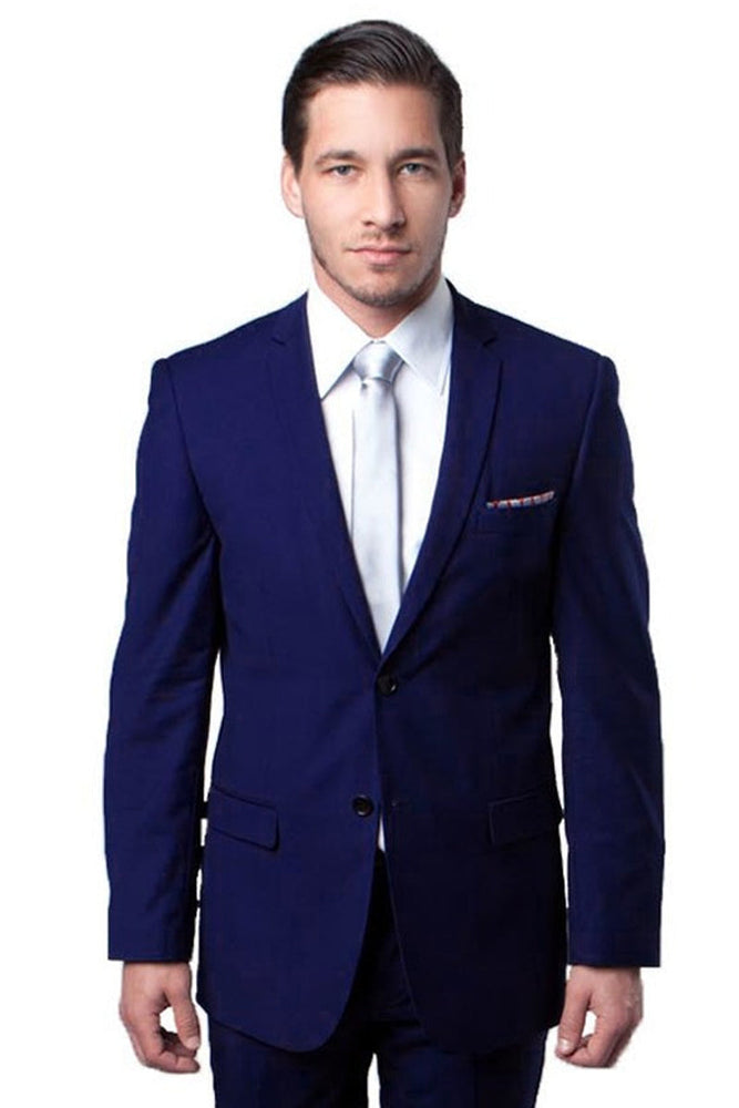 Men's Navy Slim Fit Wedding Suit by Tazzio Suits