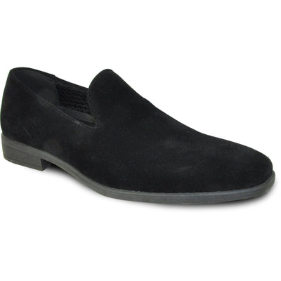 Black Leather Slip On Shoes