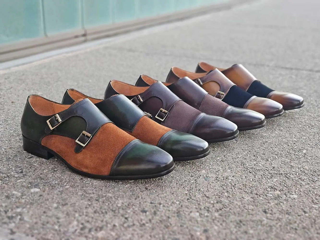 Carrucci Cap Toe Double Monk
