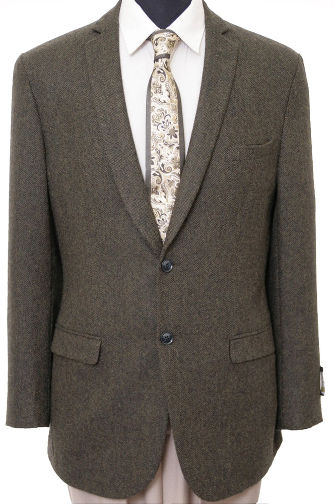 Men's Tweed Blazer in Olive Brown from Tazzio Suits