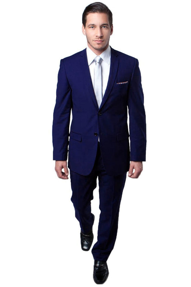 Men's Navy Slim Fit Wedding Suit by Tazzio Suits