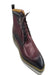 Dark red boots with high ankle cut