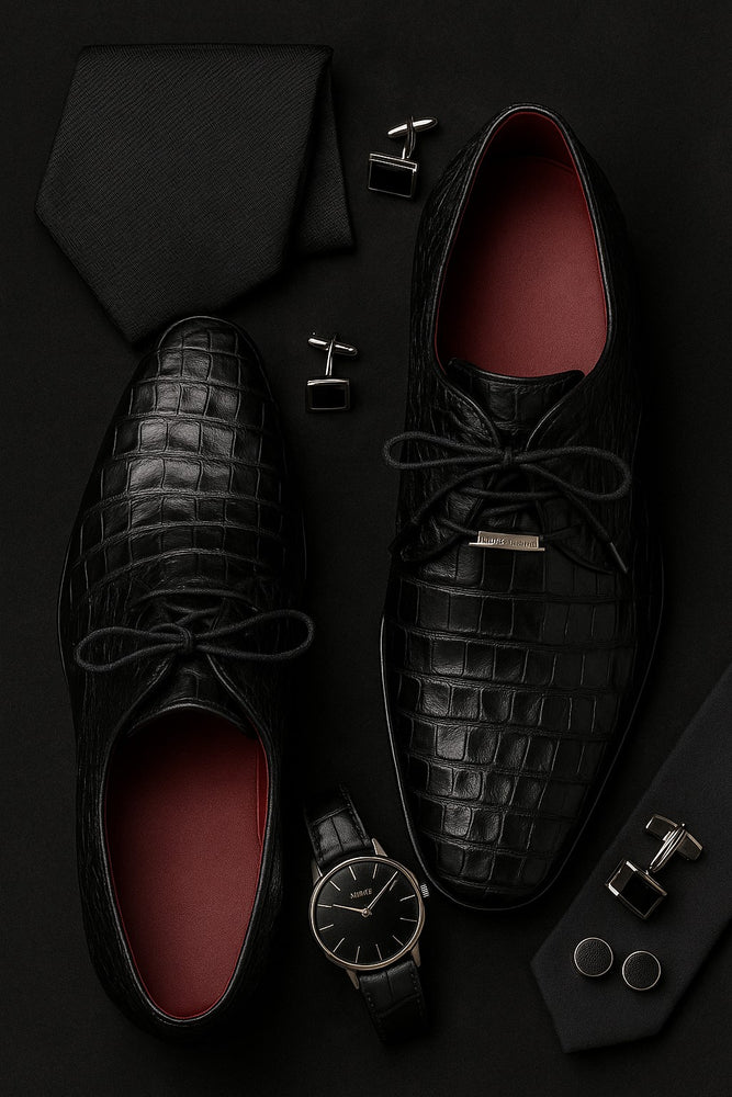 marco-di-milano-black-caiman-derby-shoe