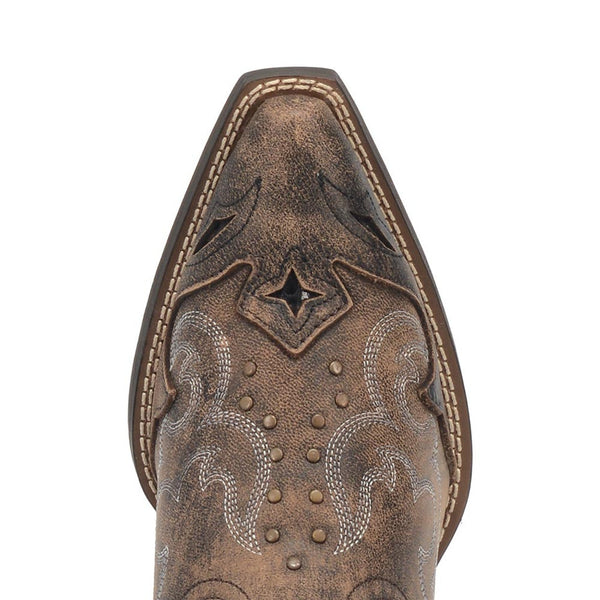 Laredo Lucretia Black Leather Snip Toe Women Boots