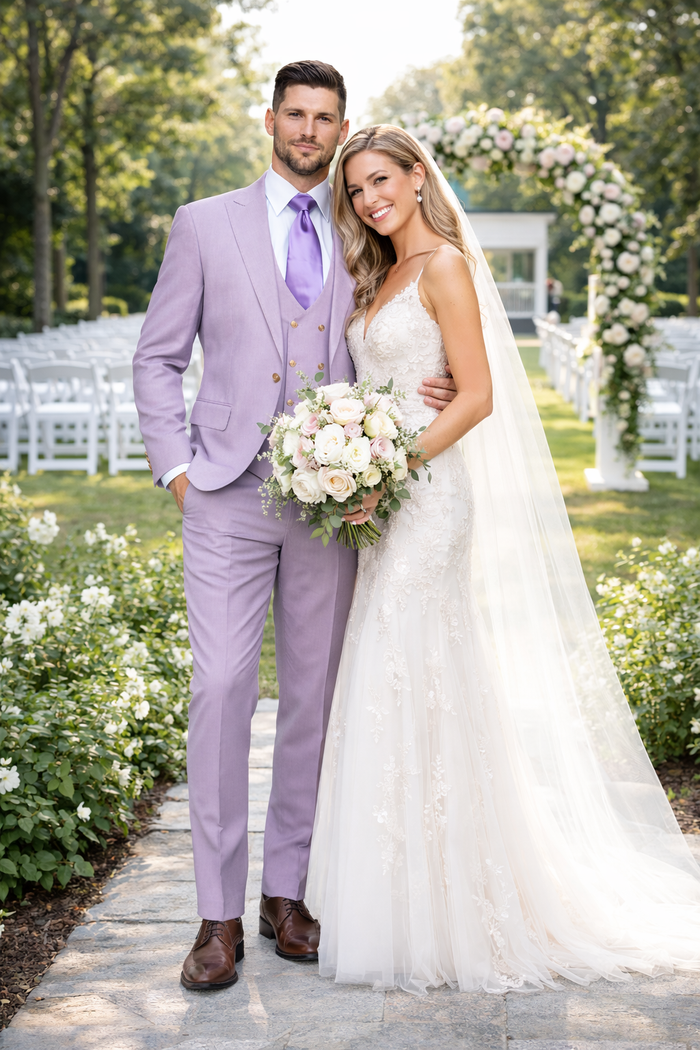 Lavender Mist 3-Piece Elegant Celebration Suit