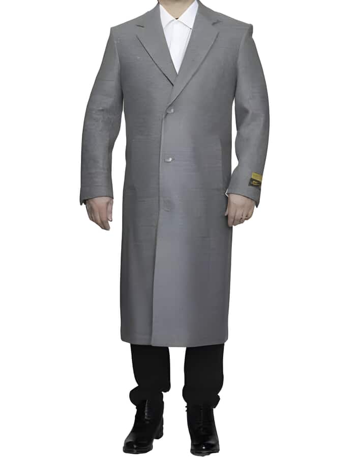 Wool Coat, Full Length Grey Overcoat, Ankle Length Winter Coat
