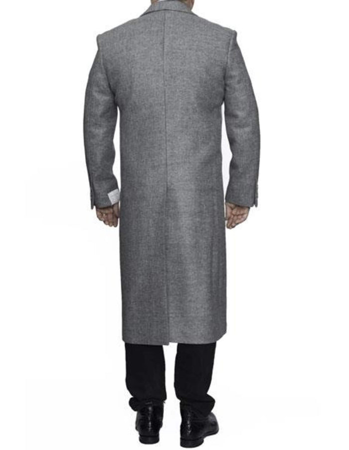 Wool Coat, Full Length Grey Overcoat, Ankle Length Winter Coat