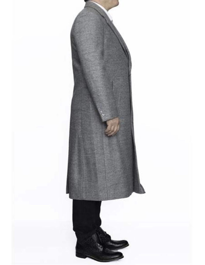 Wool Coat, Full Length Grey Overcoat, Ankle Length Winter Coat
