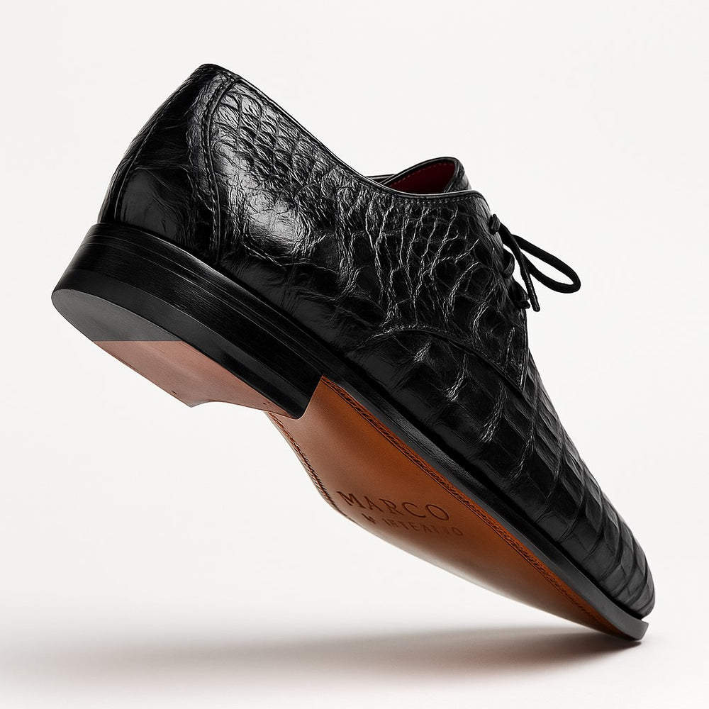 Marco Di Milano Lacio Black Caiman Crocodile Derby