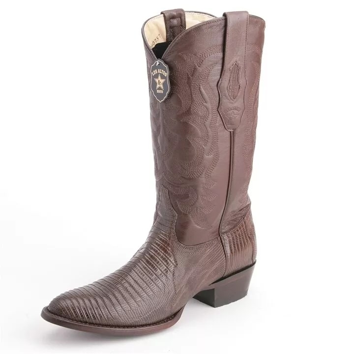 Bottes Cowboy Exotiques LIZARD TEJU Western - LOS ALTOS BOOTS Taille US 8.5 Neuves