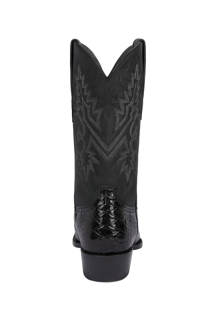 Los Altos Belly 7 Toe Black Caiman Boots