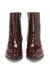Los Altos Men’s Burgundy Genuine Eel Skin Leather Ankle Boots