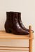 Los Altos Men’s Burgundy Genuine Eel Skin Leather Ankle Boots