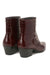 Los Altos Men’s Burgundy Genuine Eel Skin Leather Ankle Boots