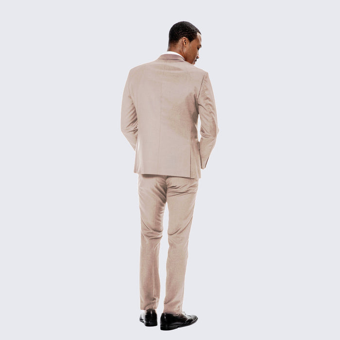 Tan Skinny Fit Suit Three Piece Set - Seperates - Wedding - Prom