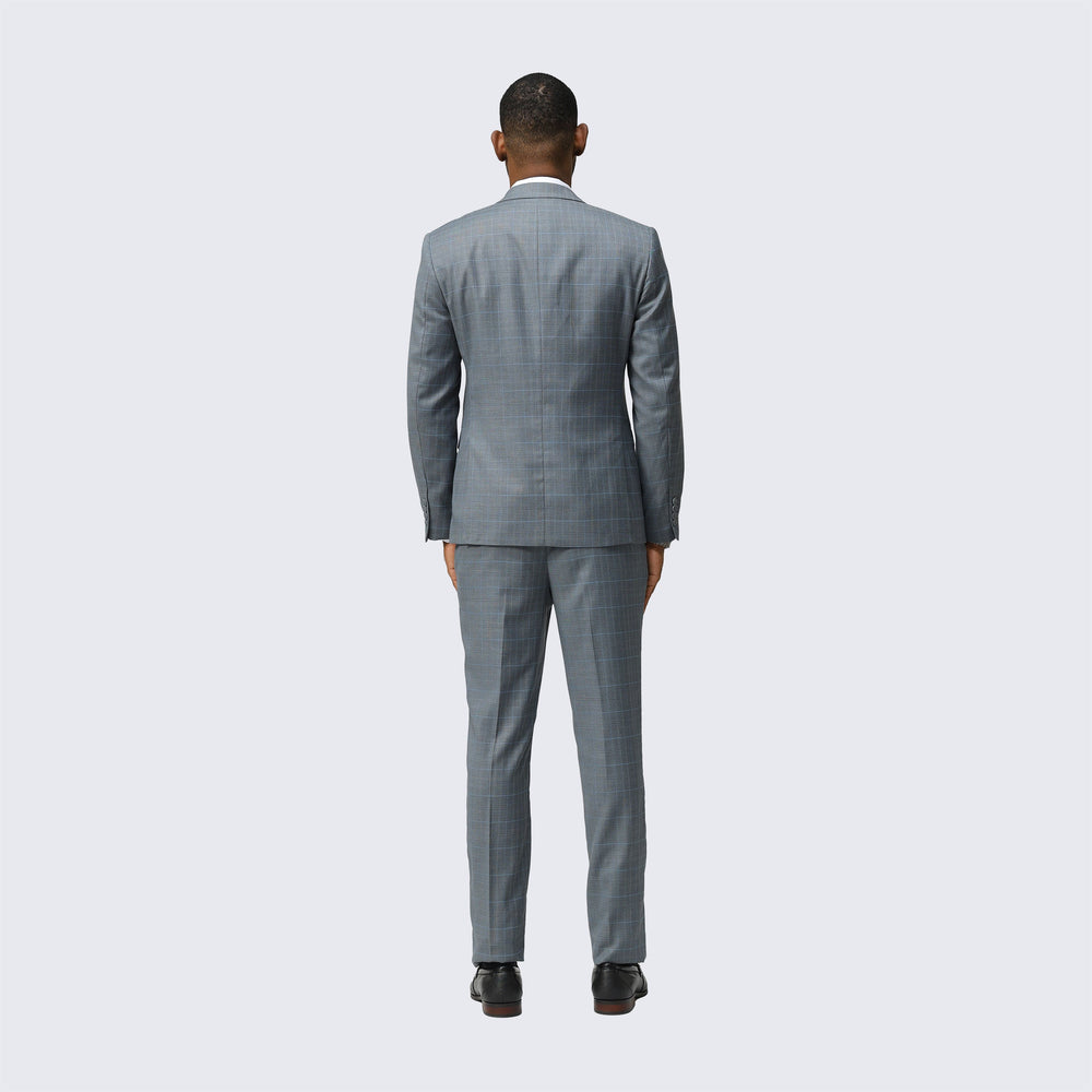 Grey Skinny Fit Suit Three Piece Set - Wedding - Prom