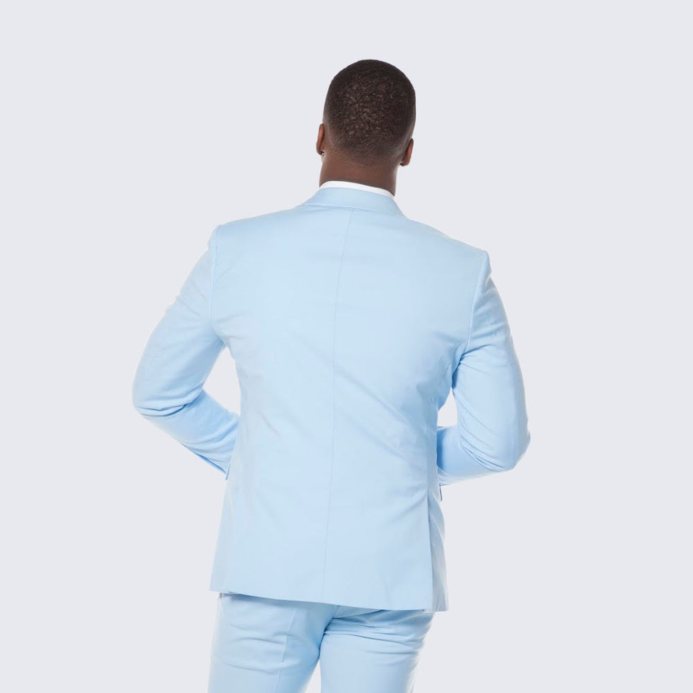 Men's Sky Blue Suit Three Piece Set - Wedding - Prom