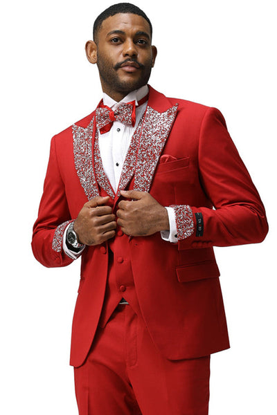 Red tuxedo vest