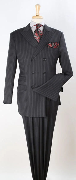 Apollo King Men's 3pc 100% Wool Outlet Double Breasted Suit Fashion Design