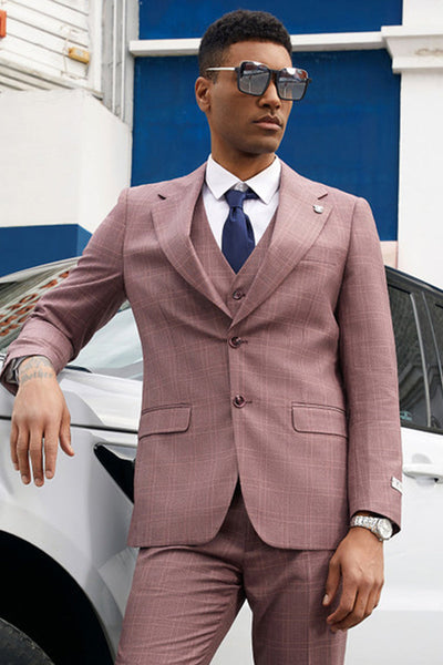Lilac Glen Check Hybrid Fit Suit by Stacy Adams - Wedding - Prom