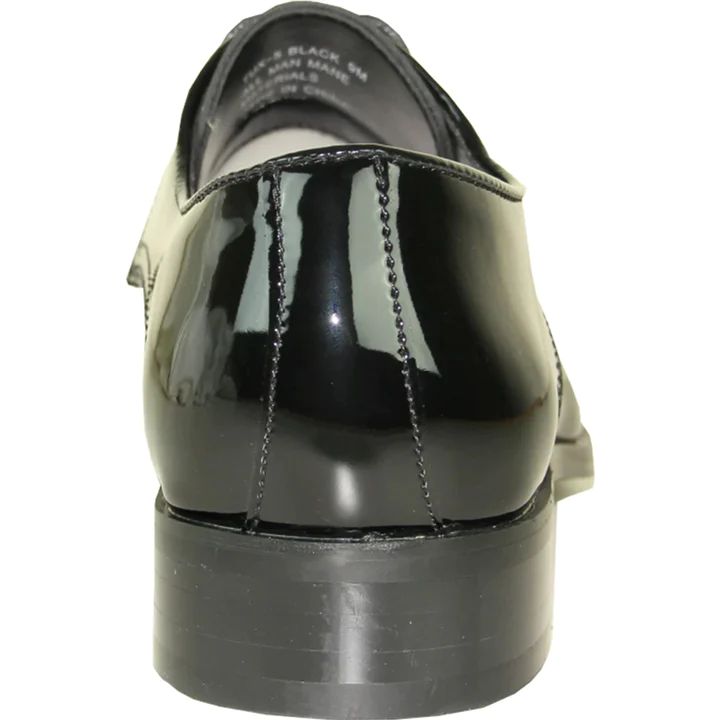 CHEAP DISCOUNTED PRICED - MENS CLASSIC BICYCLE SQUARE POINTY TOE PATENT SHOE IN BLACK