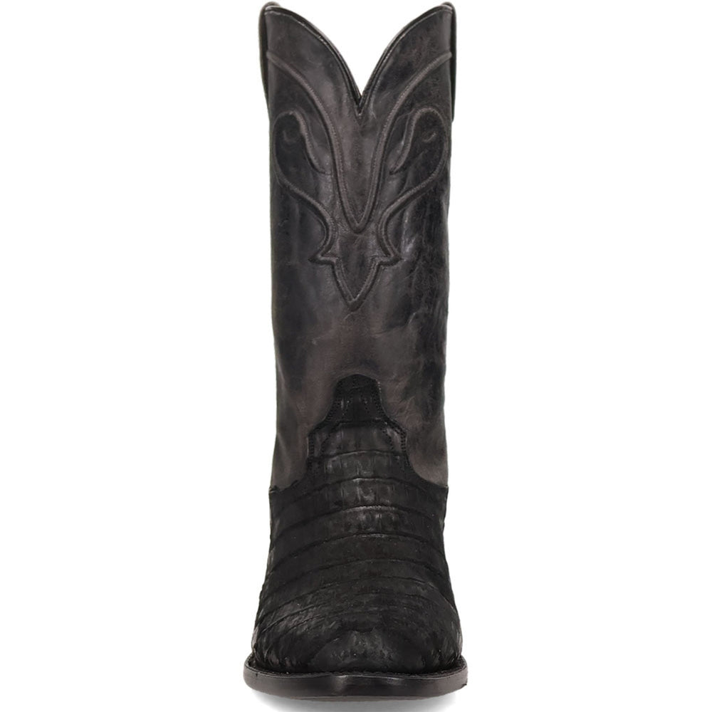 Dan Post Men’s Makara Genuine Caiman Black 13” Medium Round Toe Leather Boot