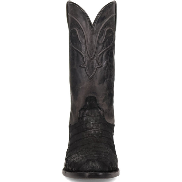 Dan Post Men’s Makara Genuine Caiman Black 13” Medium Round Toe Leather Boot