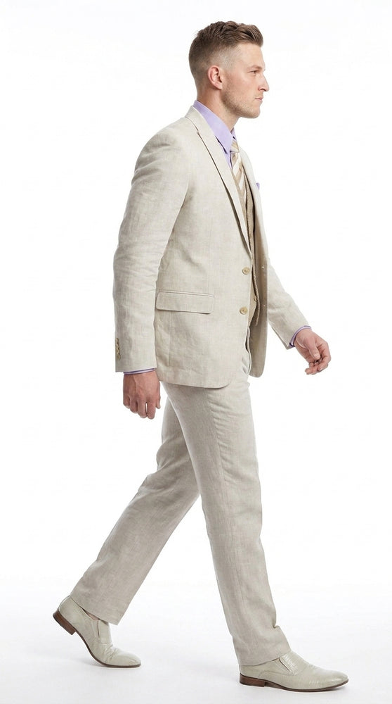 Men’s Light Grey Great Gatsby Inspired Costume Suit Package, Vest Pants Shirt and Tie Formal Outfit