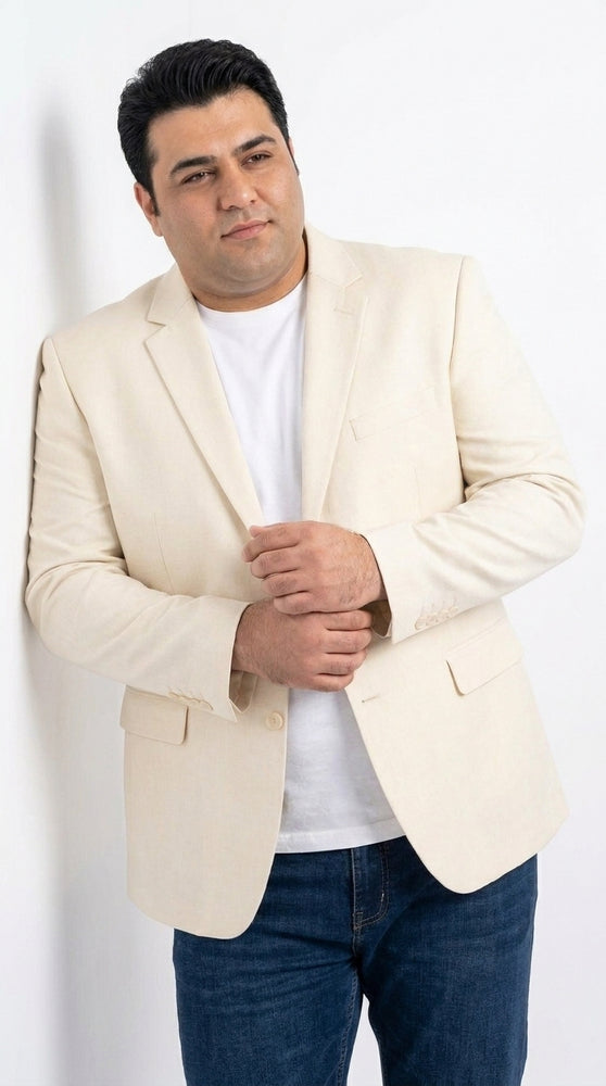 Men’s Off White Dinner Jacket Blazer, Bright Stage Party Sport Coat with Vented Formal Style