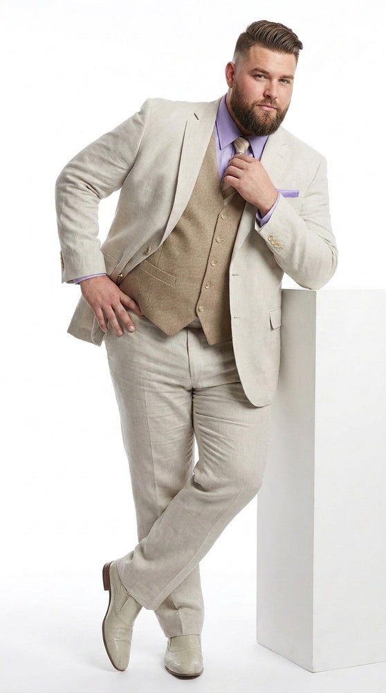 Men’s Light Grey Great Gatsby Inspired Costume Suit Package, Vest Pants Shirt and Tie Formal Outfit
