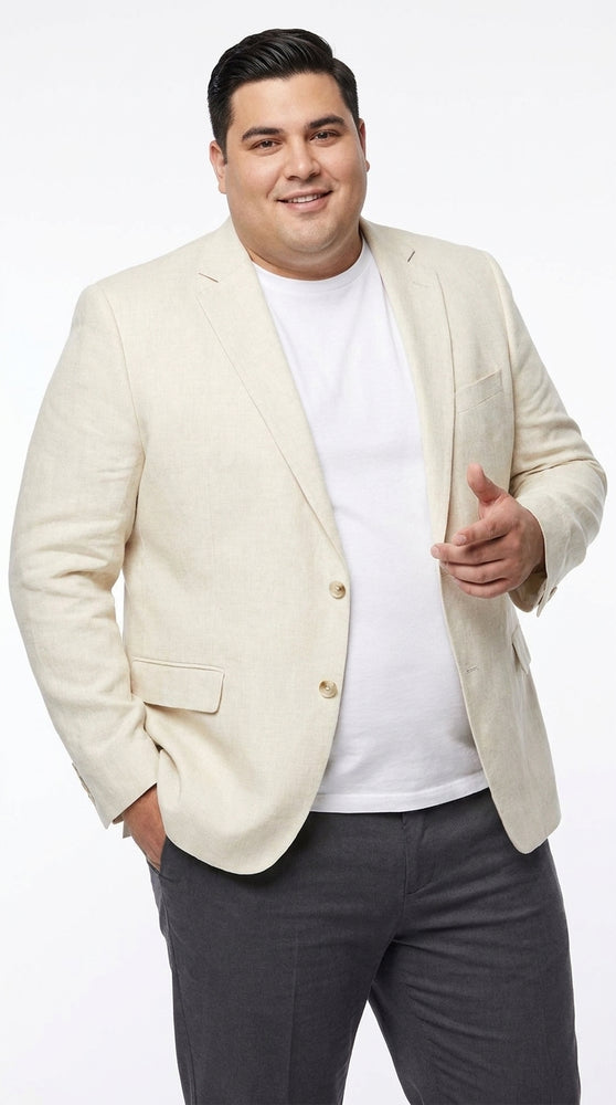 Men’s Ivory Cream 2 Button Blazer, Off White Sport Coat and Dinner Jacket for Formal Events