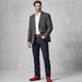 Los Altos Red ostrich western boots with pointed j-toe