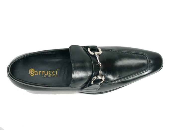 Carrucci Men's Burnished Signature Buckle Loafer