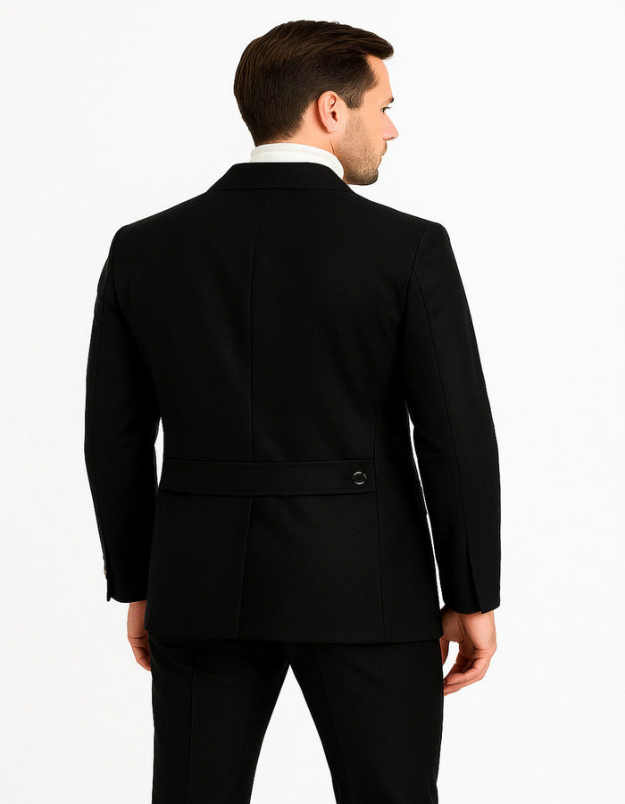 Black Safari Walking Suit for Men – Rossiman Utility Jacket and Trousers Set