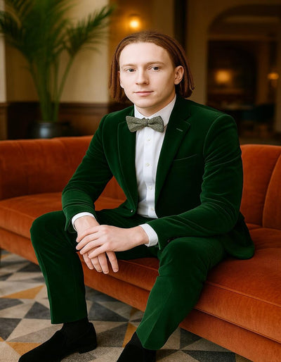 Red Velvet Prom Suit
