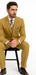 Men’s 2-Button Camel Khaki Single Breasted Suit