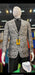 Men’s Black and Silver Paisley Tuxedo Jacket 