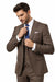 Men’s Brown 3-Piece Slim Fit Suit 