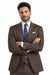 Men’s Brown 3-Piece Slim Fit Suit 