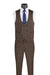 Men’s Brown 3-Piece Slim Fit Suit 