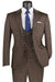 Men’s Brown 3-Piece Slim Fit Suit 