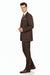 Men’s Brown Pinstripe 3-Piece Suit 